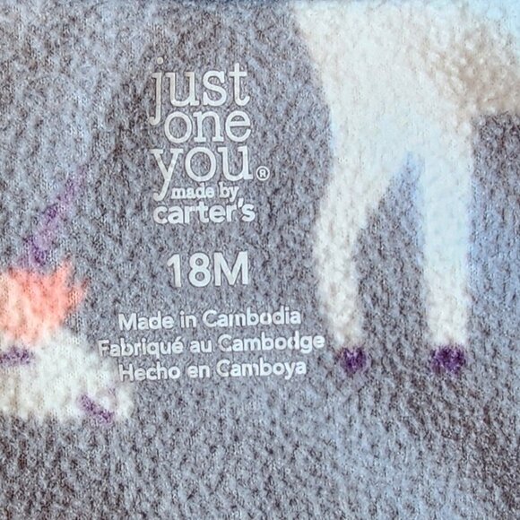 Carters Footed Fleece Unicorn Pajamas Size 18Months - Picture 6 of 6